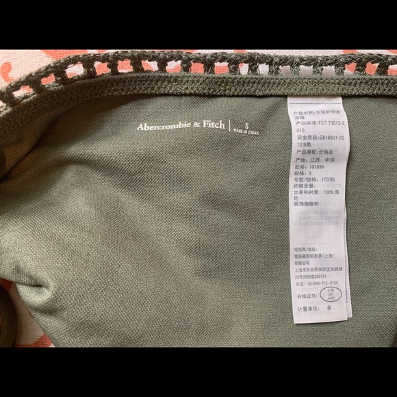 Army green crochet Abercrombie bikini bottom - Picture 2 of 3